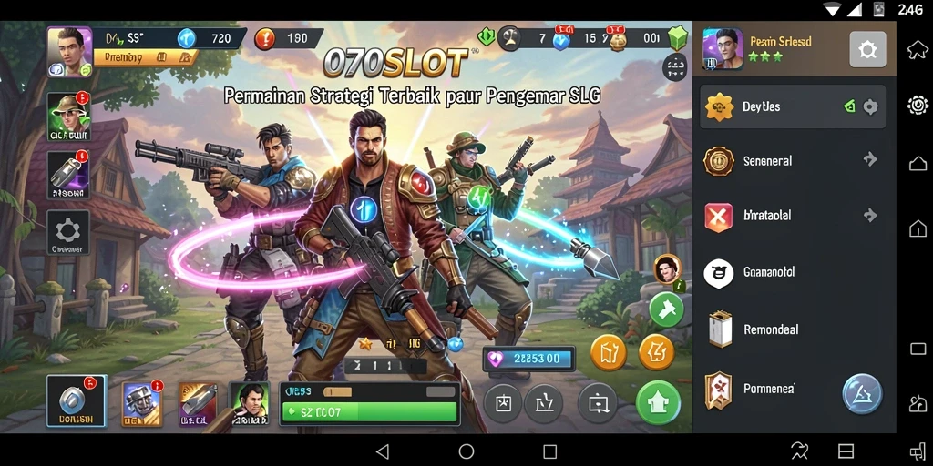 Tampilan gameplay SLG yang menegangkan dan strategis di 070SLOT.