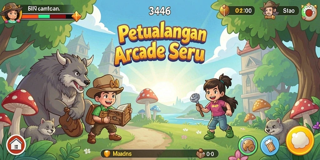 Tampilan gameplay seru dalam 3446 dengan aksi mendebarkan.
