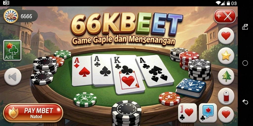 Screenshot gameplay Gaple di 66KBET yang mengasyikkan.