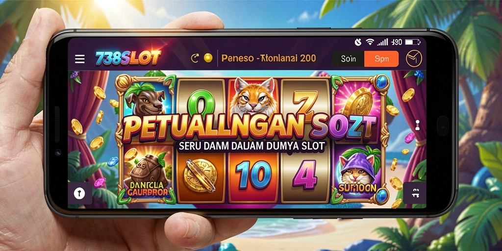 Screenshot menampilkan gameplay seru dalam 738SLOT saat menyelesaikan tantangan petualangan.