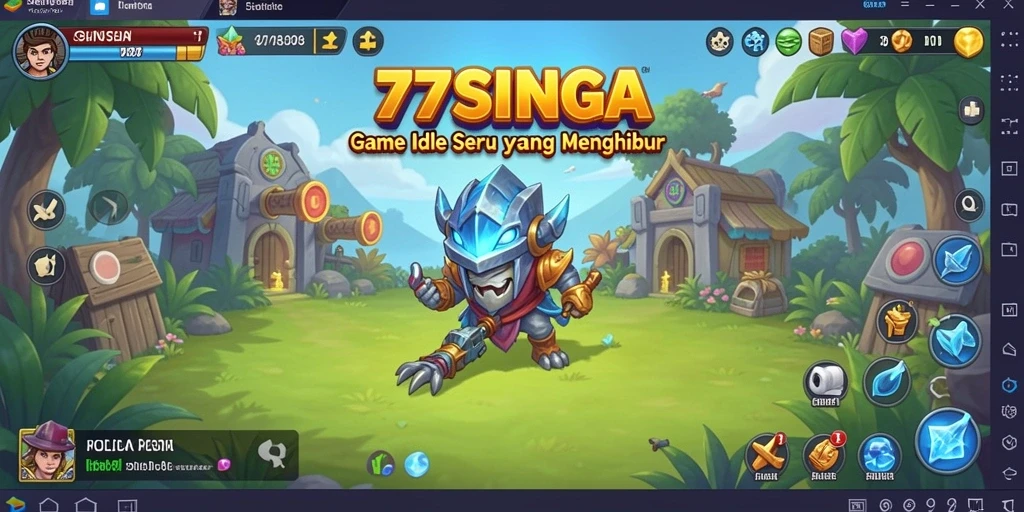 Tampilan gameplay seru dari 77SINGA yang menggambarkan aktivitas Idle.