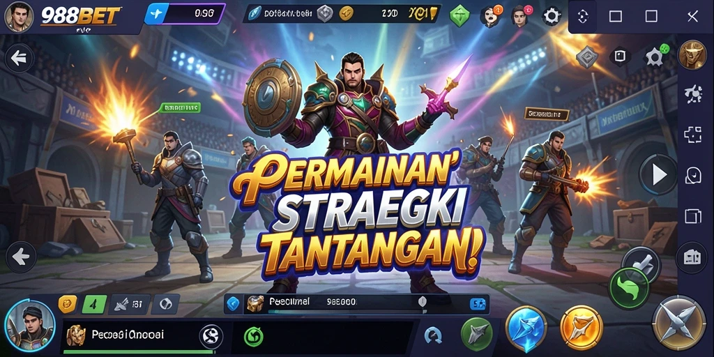 Tampilan gameplay strategi yang menantang di 988BET.