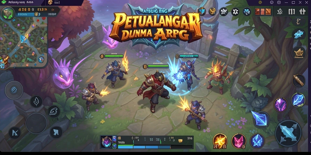 Tangkapan layar utama AT866 menampilkan aksi seru dalam pertarungan ARPG.