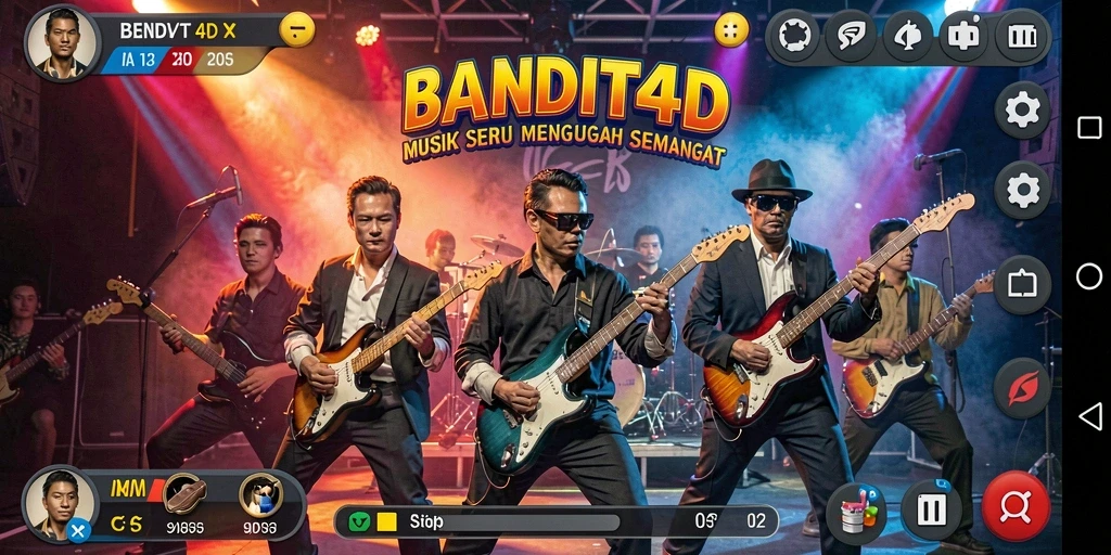 Tampilan gameplay BANDIT4D yang penuh warna dan interaktif.