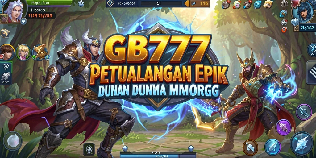 Tangkapan layar gameplay GB777 menunjukkan pertempuran seru dalam dunia MMORPG.