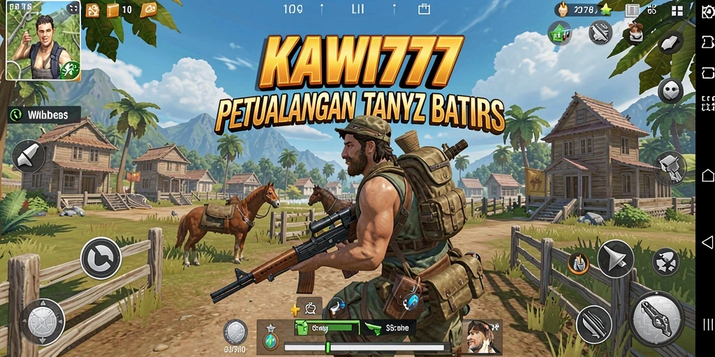 Tampilan gameplay KAWI777 menunjukkan kebebasan eksplorasi di dunia terbuka.