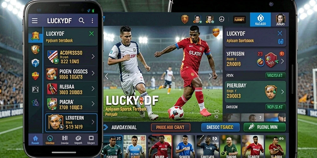 Tampilan antarmuka LUCKYDF menampilkan pilihan taruhan dan statistik permainan.