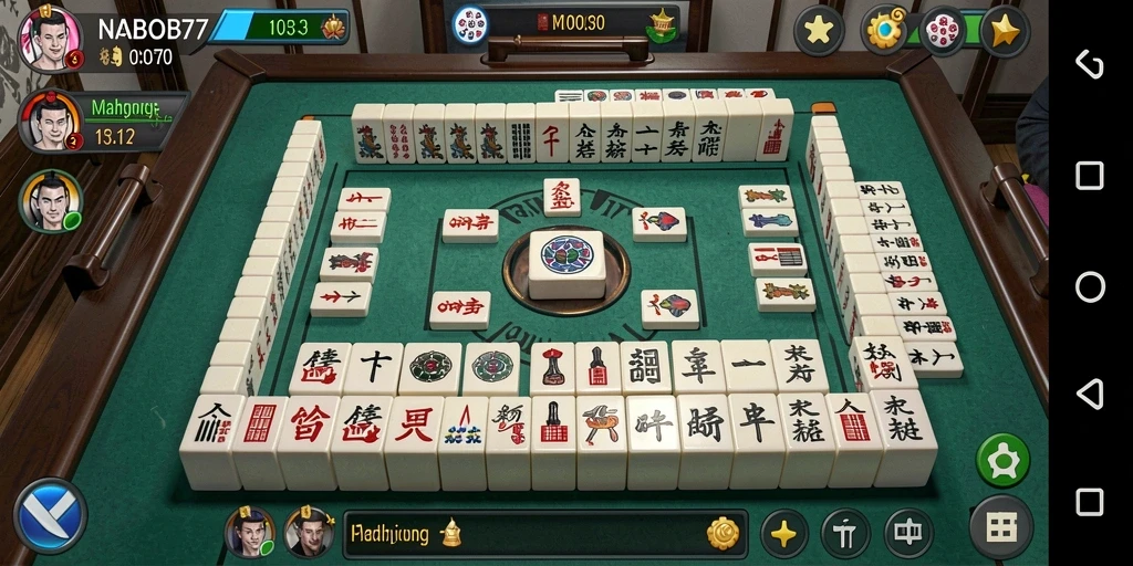 Tangkapan layar permainan Mahjong yang menarik di NABOB77.