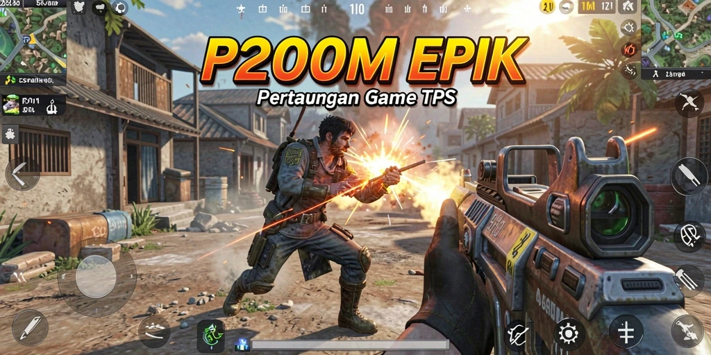 Gameplay P200M yang intens dan mendebarkan dalam aksi TPS.