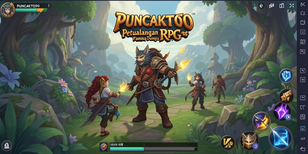 Gameplay seru di dunia fantasi RPG PUNCAKTOTO.