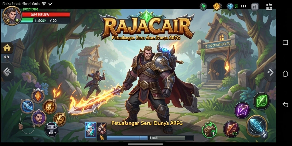 Screenshot gameplay RAJACAIR yang menunjukkan pertarungan seru.