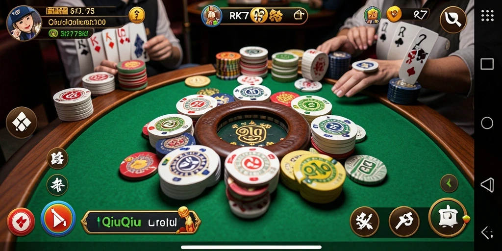 Tampilan menawan dari gameplay QiuQiu yang seru.