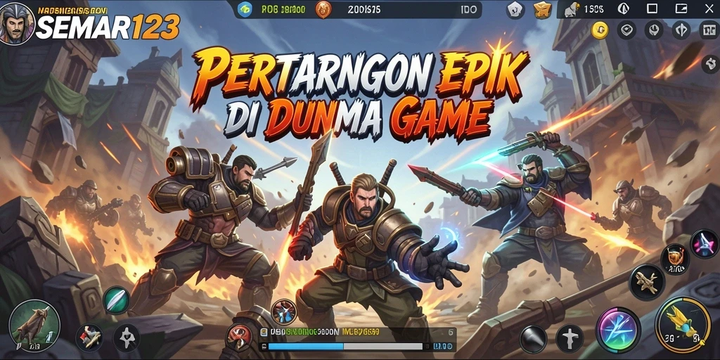 Tampilan screenshot menampilkan pertarungan seru di SEMAR123 dengan karakter yang dinamis.