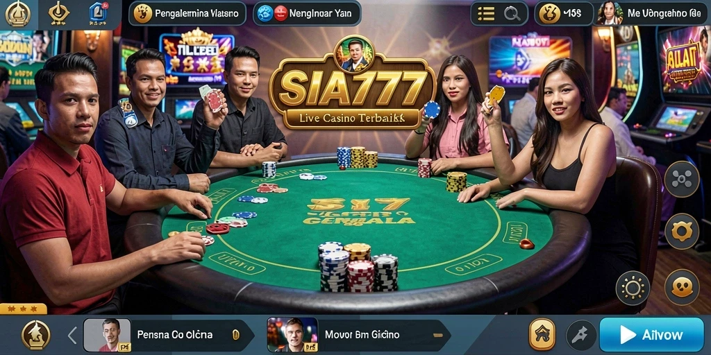 Tampilan gameplay Live Casino SIA777 yang menakjubkan dan interaktif.