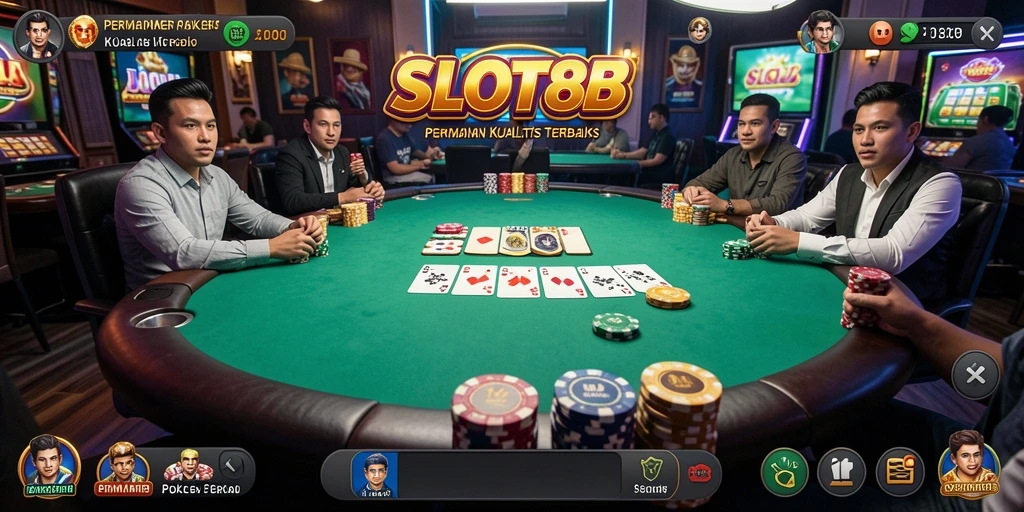 Screenshot SLOT88 menampilkan gameplay poker yang menegangkan dan seru.