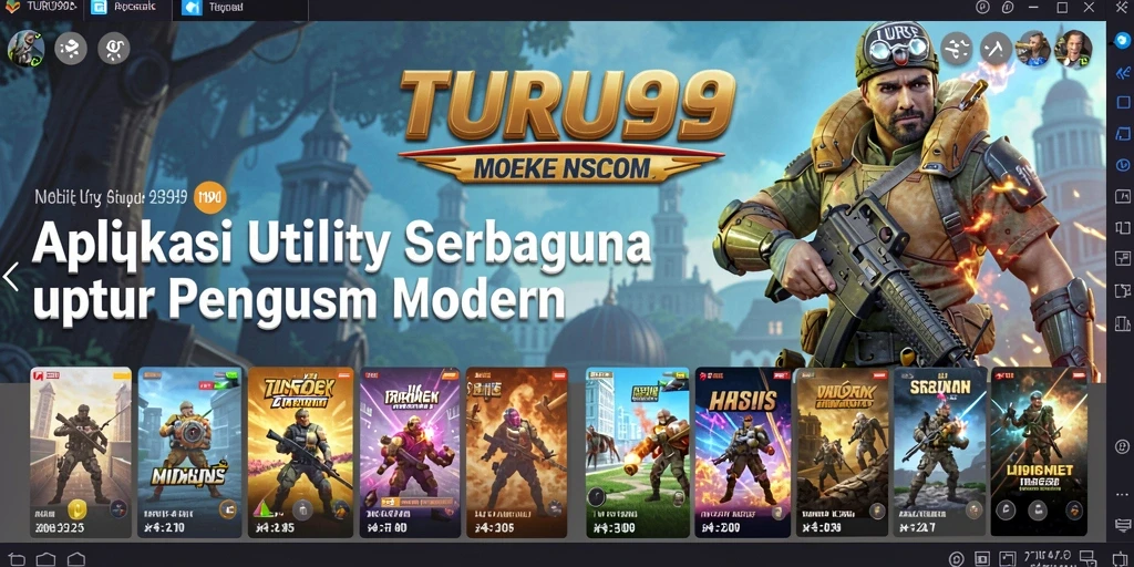 Tampilan antarmuka TURU99 yang menarik dan fungsional.
