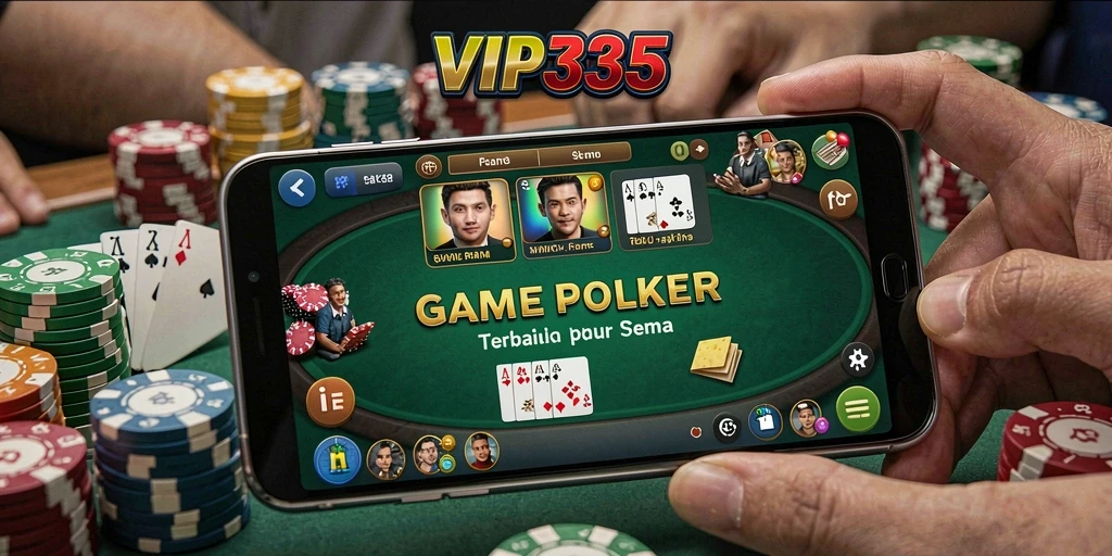 Gameplay seru Poker di layar aplikasi VIP333.