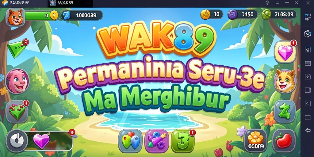 Tampilan gameplay WAK89 yang menarik dan penuh warna.