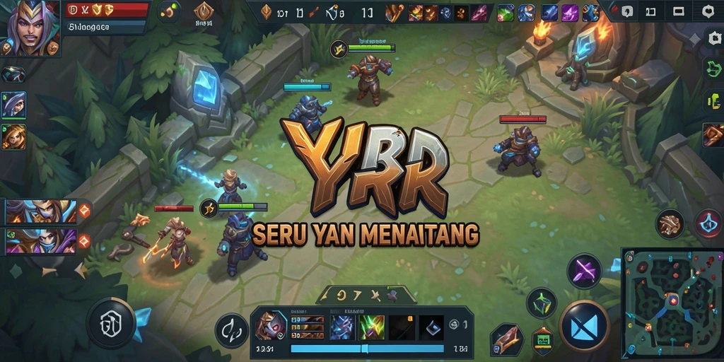 Gameplay seru dalam pertempuran MOBA YYRR.